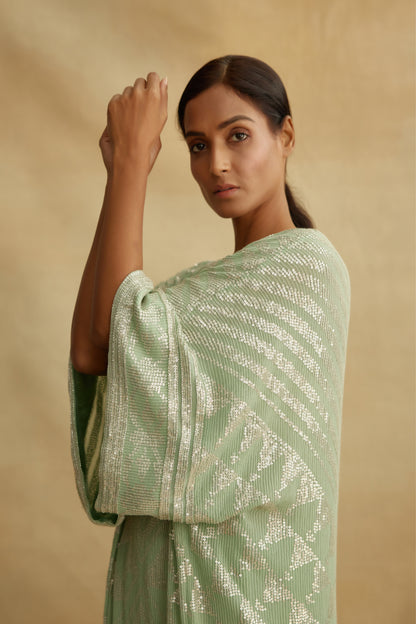 Kaftan Set in Small Sequin Embroidery