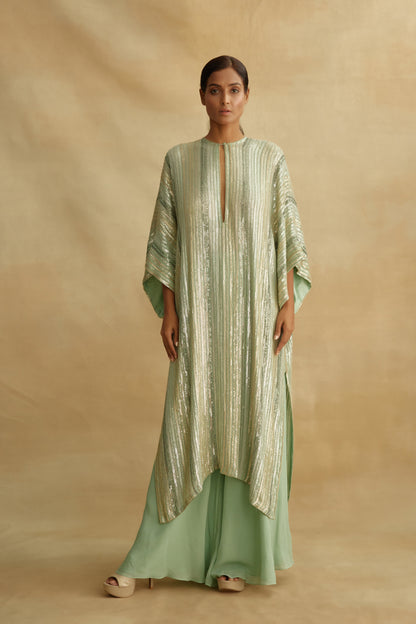 Kaftan Set in Small Sequin Embroidery