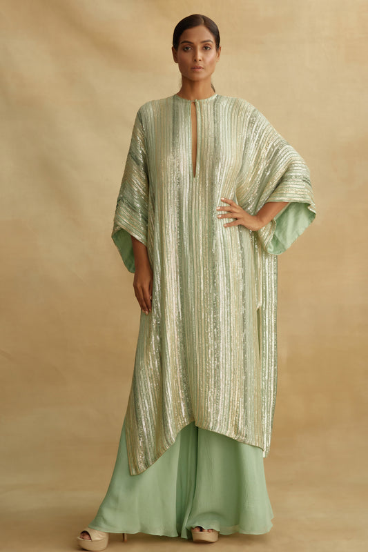 Kaftan Set in Small Sequin Embroidery
