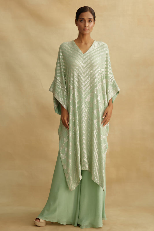 Kaftan Set in Small Sequin Embroidery