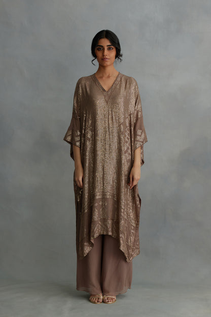 Kaftan Set in Small Sequin Embroidery
