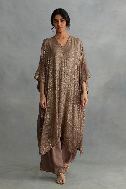 Kaftan Set in Small Sequin Embroidery