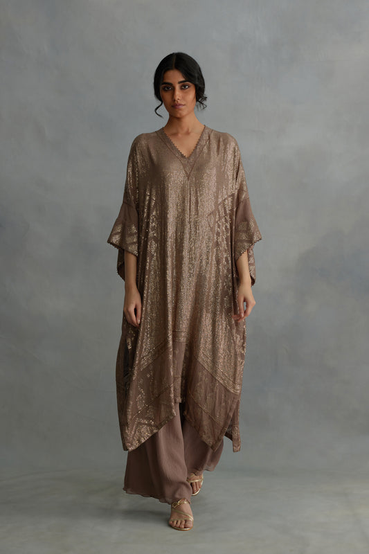 Kaftan Set in Small Sequin Embroidery