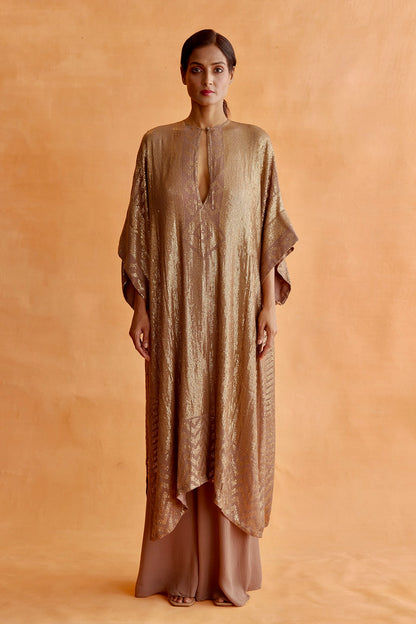 Kaftan Set in Small Sequin Embroidery