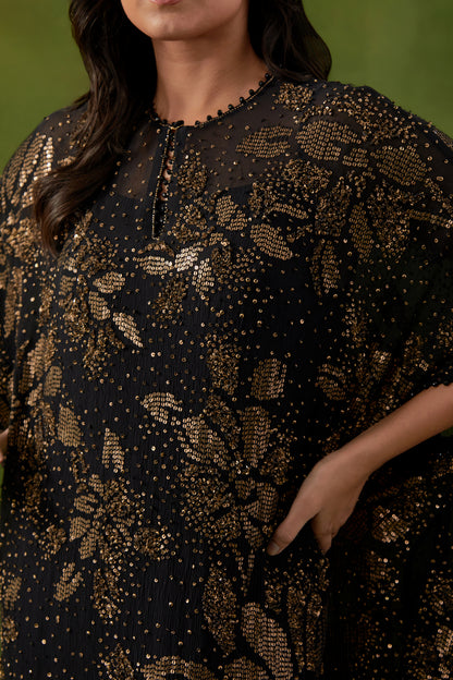 Kaftan Kurta Set in Floral Sprinkle Embroidery