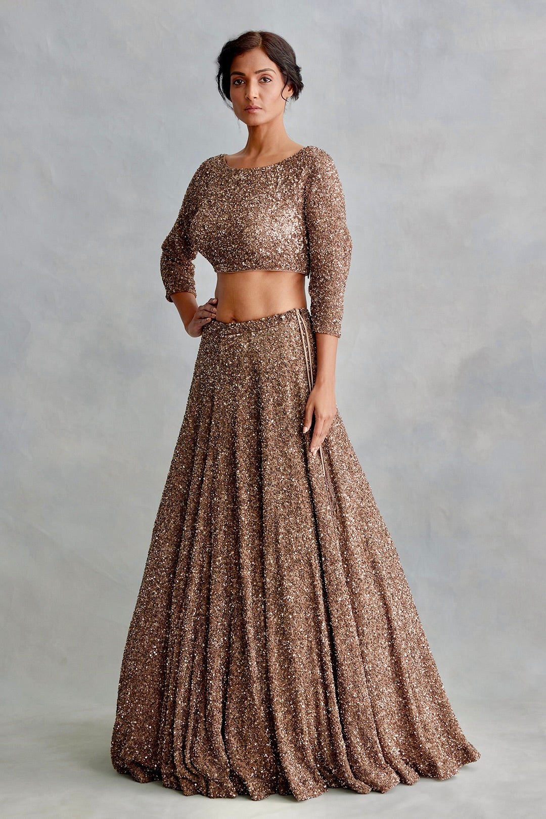 Lehenga Set in all over Sequin Embroidery