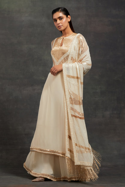 Kurta Set in Gold Sequin Embroidery