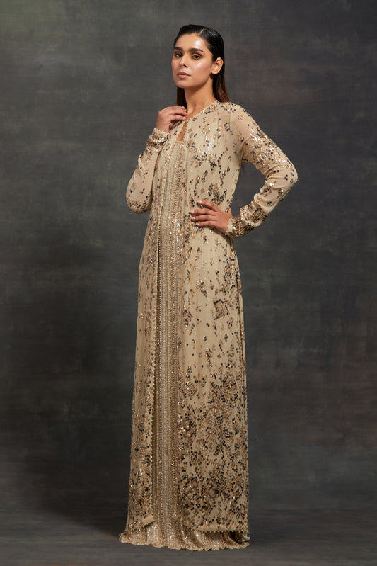 Jacket set in Sequin Textured Snake Pattern