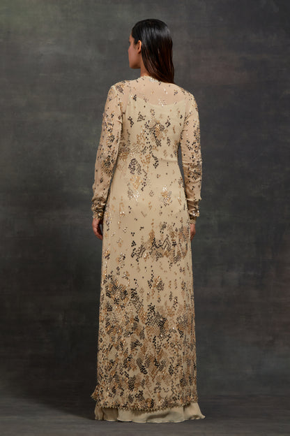 Jacket set in Sequin Textured Snake Pattern