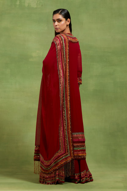 Kurta Set in Thread and Sequin Dhari Embroidery