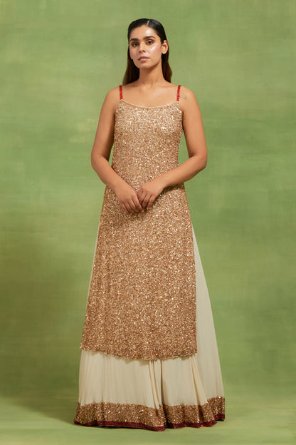 Jacket Set in Dhari Thread and Sequin Embroidery