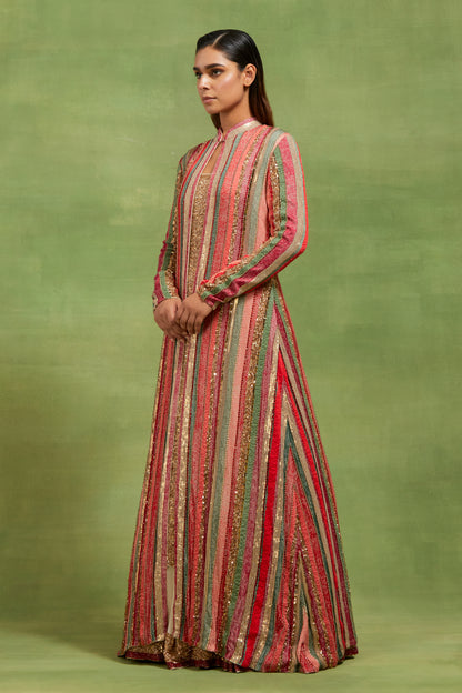 Jacket Set in Dhari Thread and Sequin Embroidery