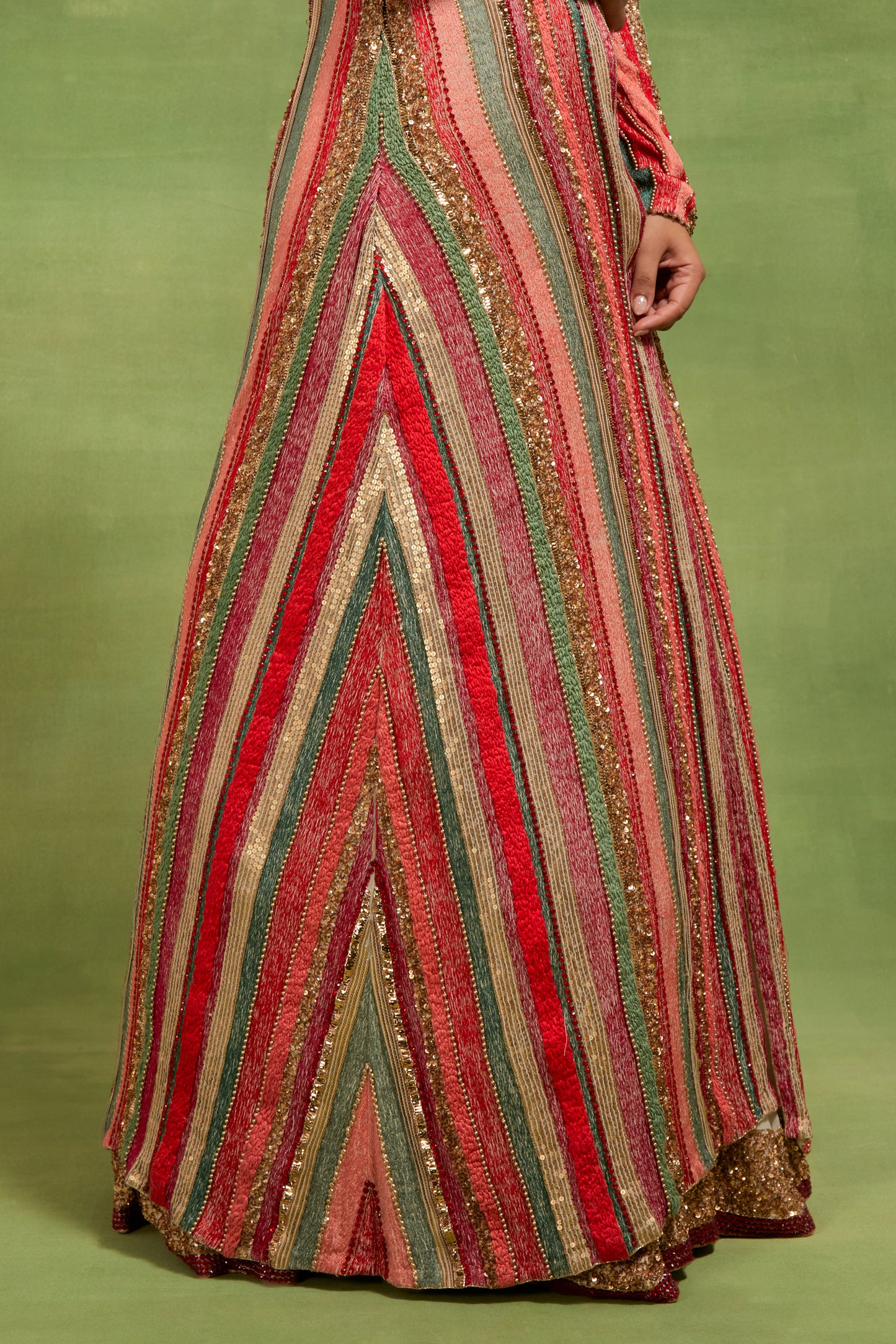 Jacket Set in Dhari Thread and Sequin Embroidery