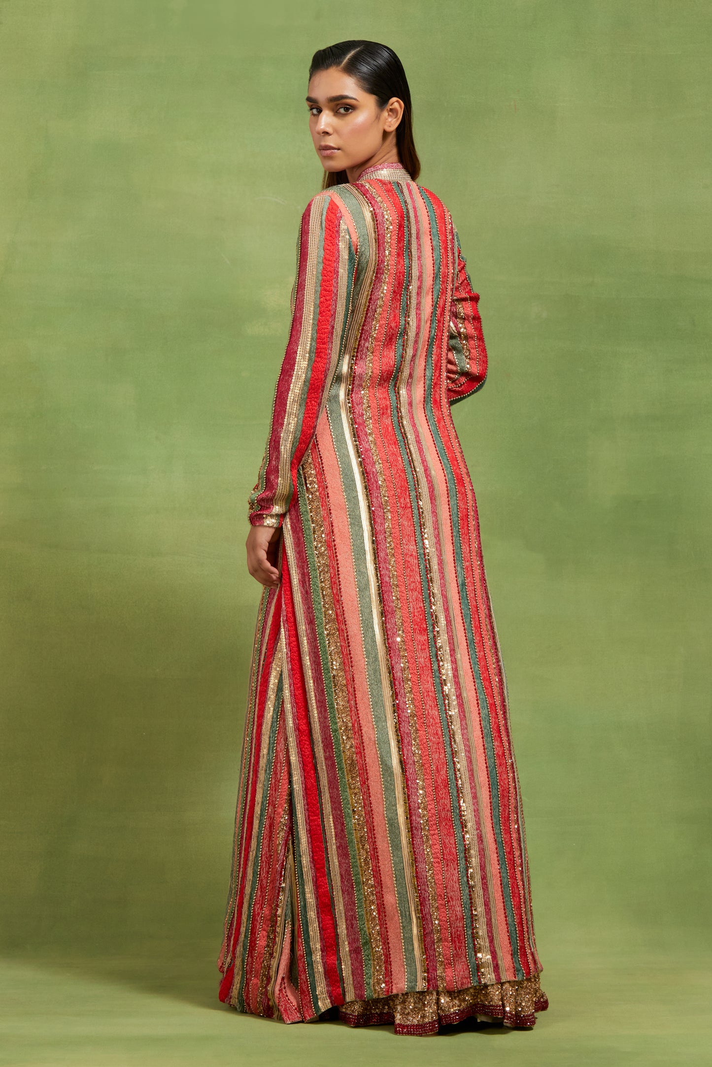 Jacket Set in Dhari Thread and Sequin Embroidery