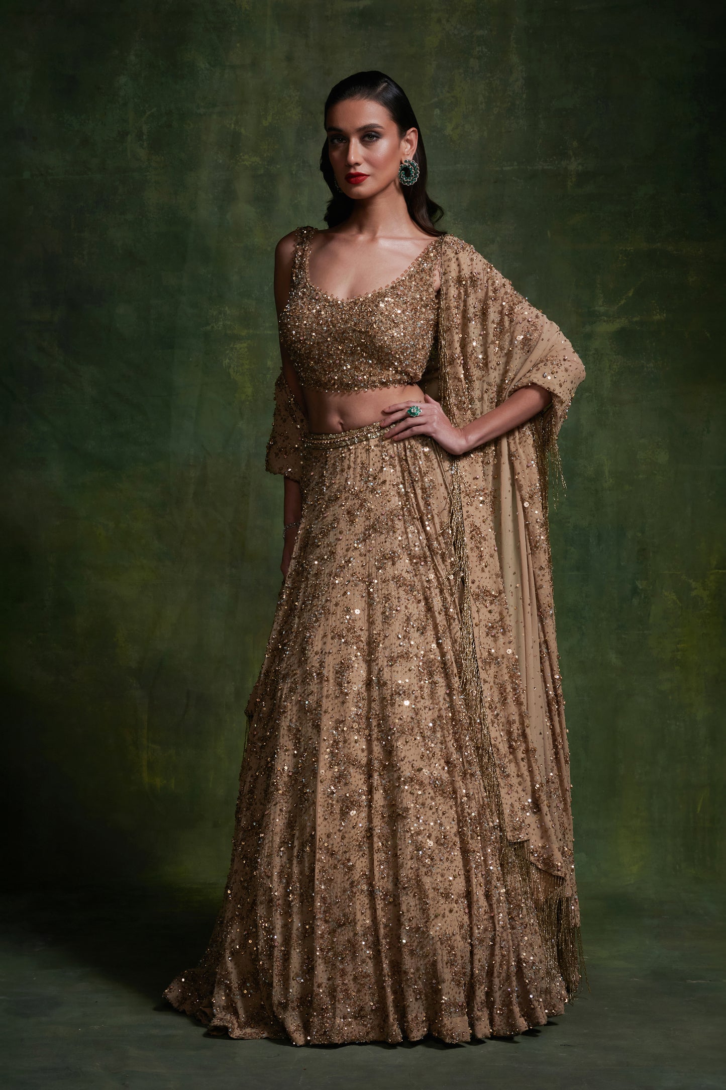 Lehanga Set in Sprinkle and Stone Embroidery