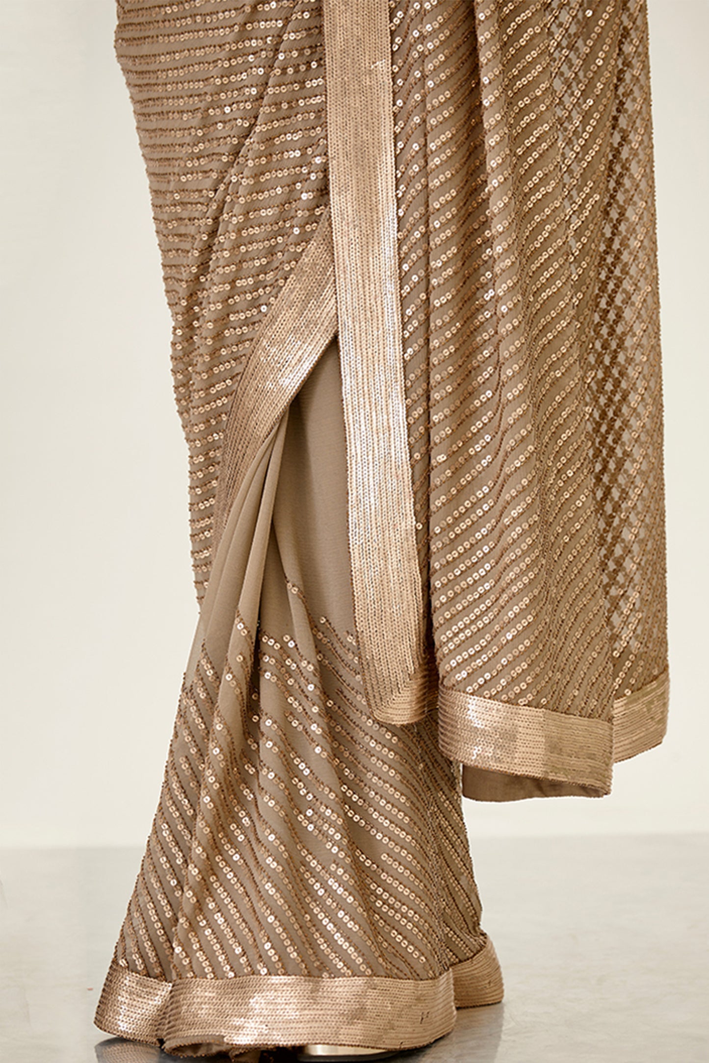 Sari Set with Tonal Sequin Embroidery