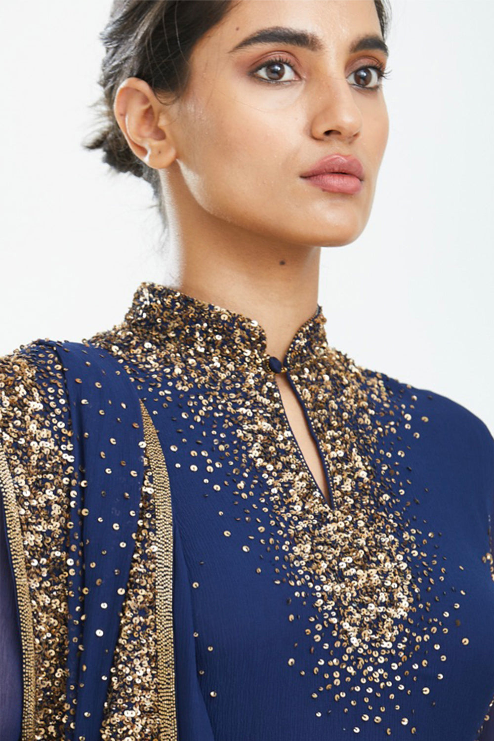 Gharara set with Gold Sprinkle Sequins Embroidery