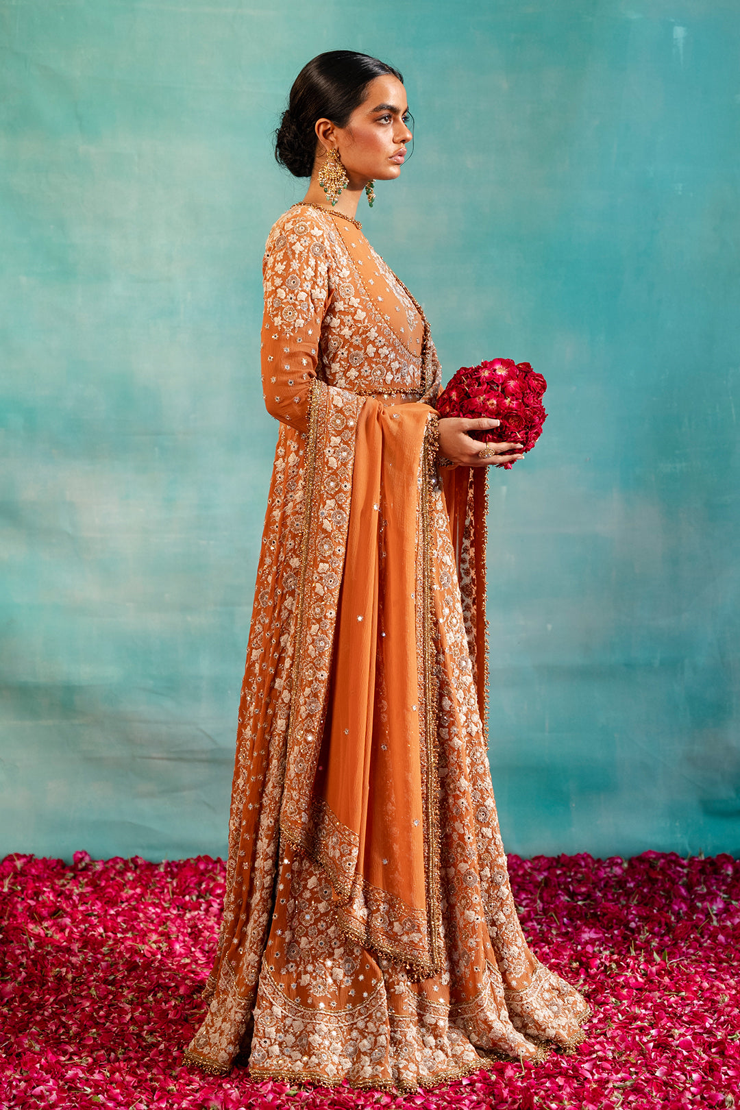 Anarkali Set with Thread & Mirror Embroidery