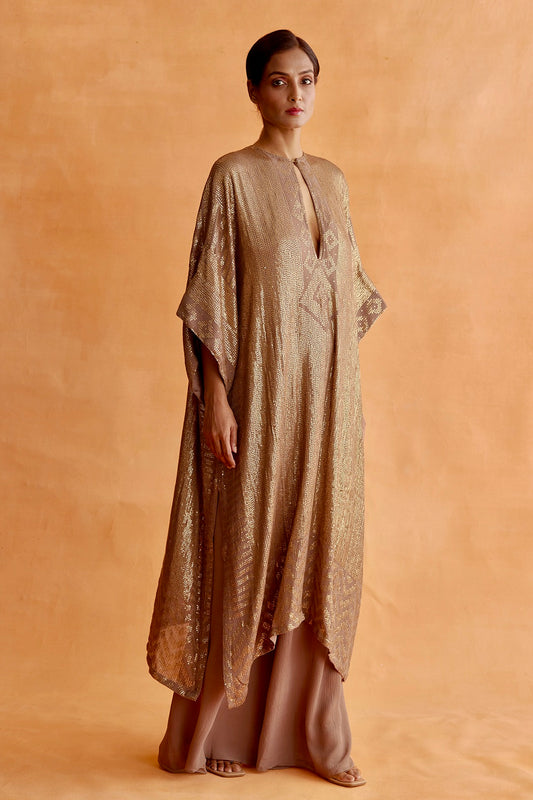 Kaftan Set in Small Sequin Embroidery