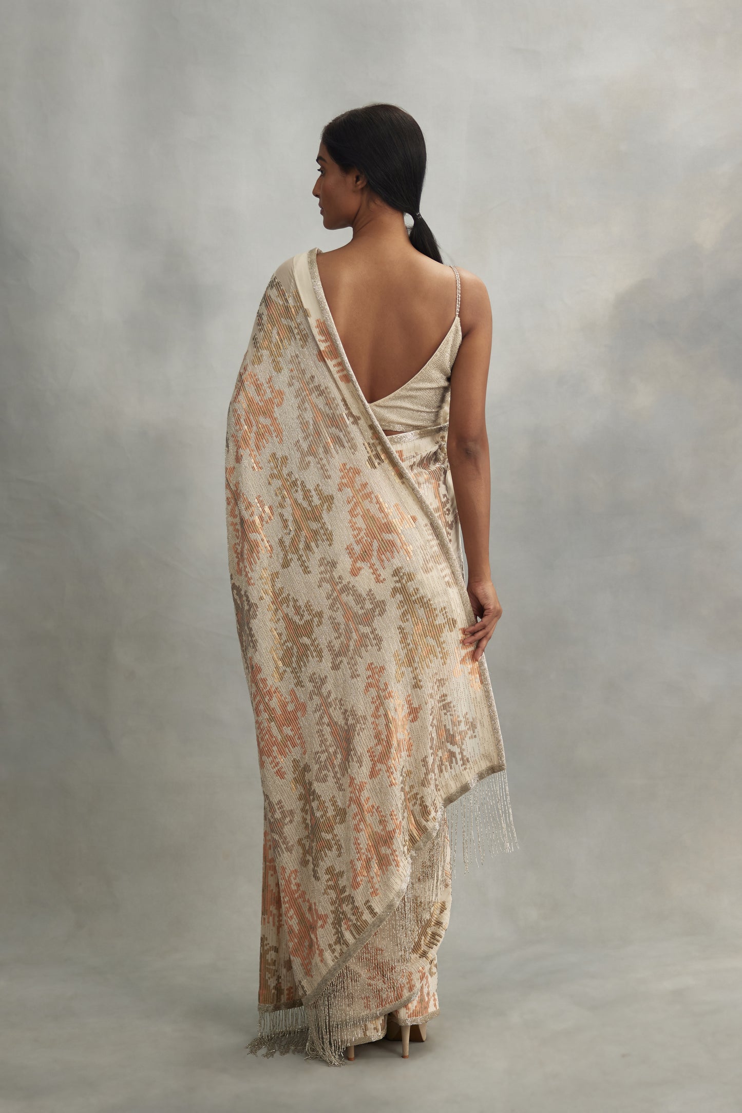 Sari Set in Mix Small Sequin Embroidery