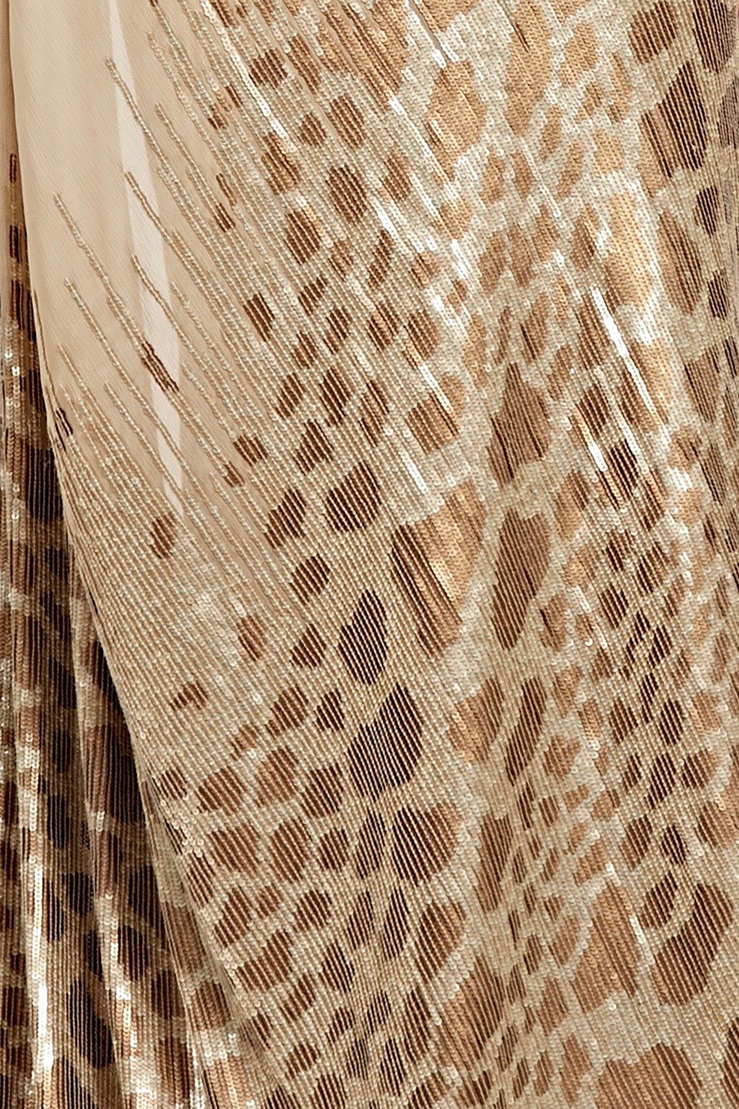 Sari Set with Giraffe design in sequin embroidery