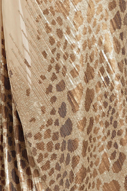 Sari Set with Giraffe design in sequin embroidery
