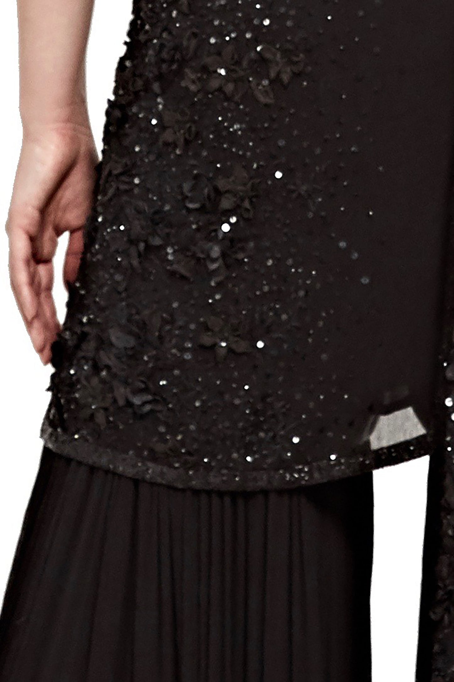Gharara Set  with tonal 3D Embroidery and Tonal Sequins Embroidery