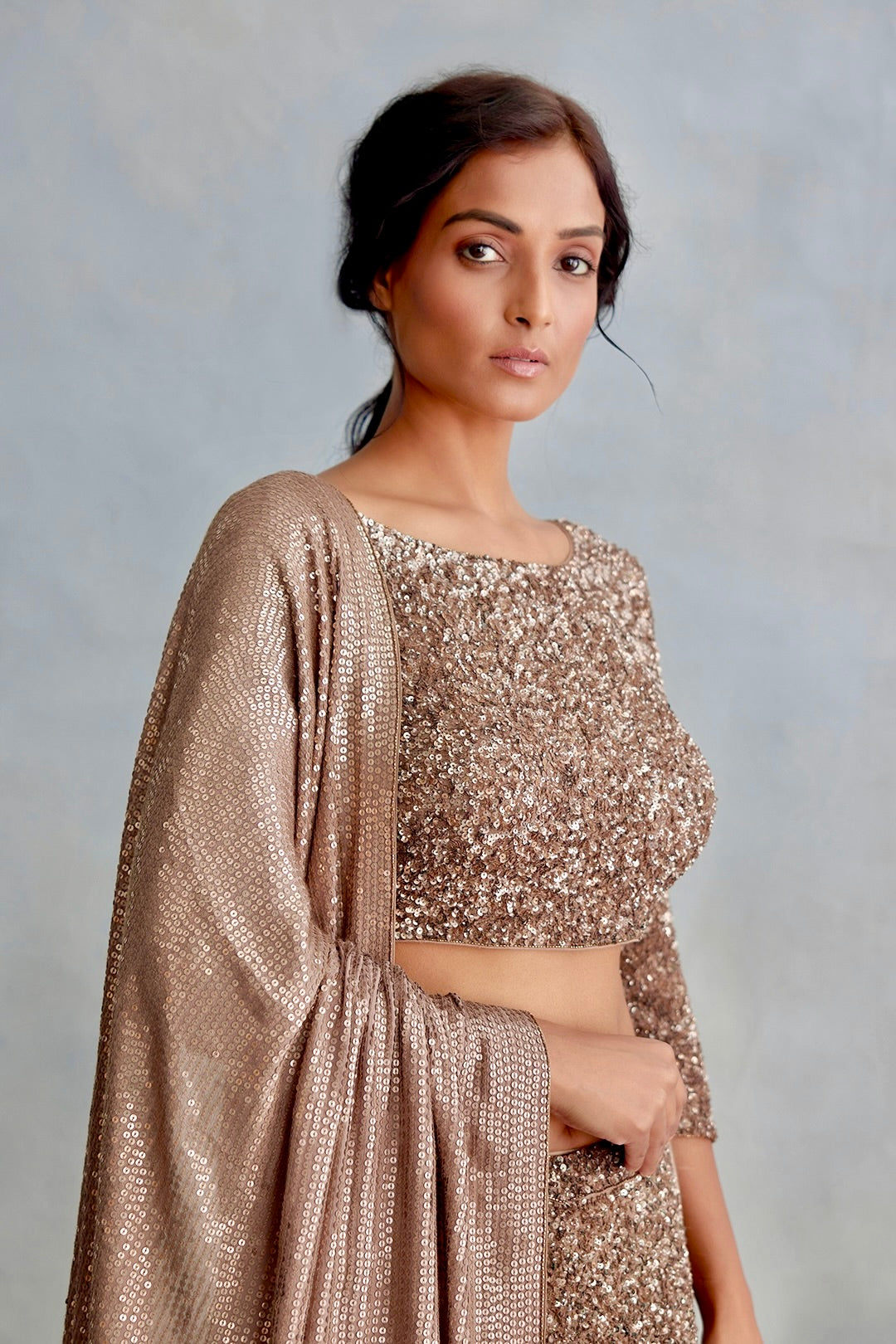 Lehenga Set in all over Sequin Embroidery