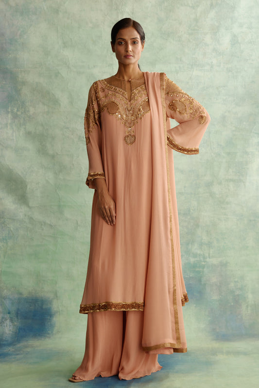 Kurta Set in Zari Thread embroidery