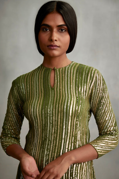 Gharara Set in mix small sequin embroidery