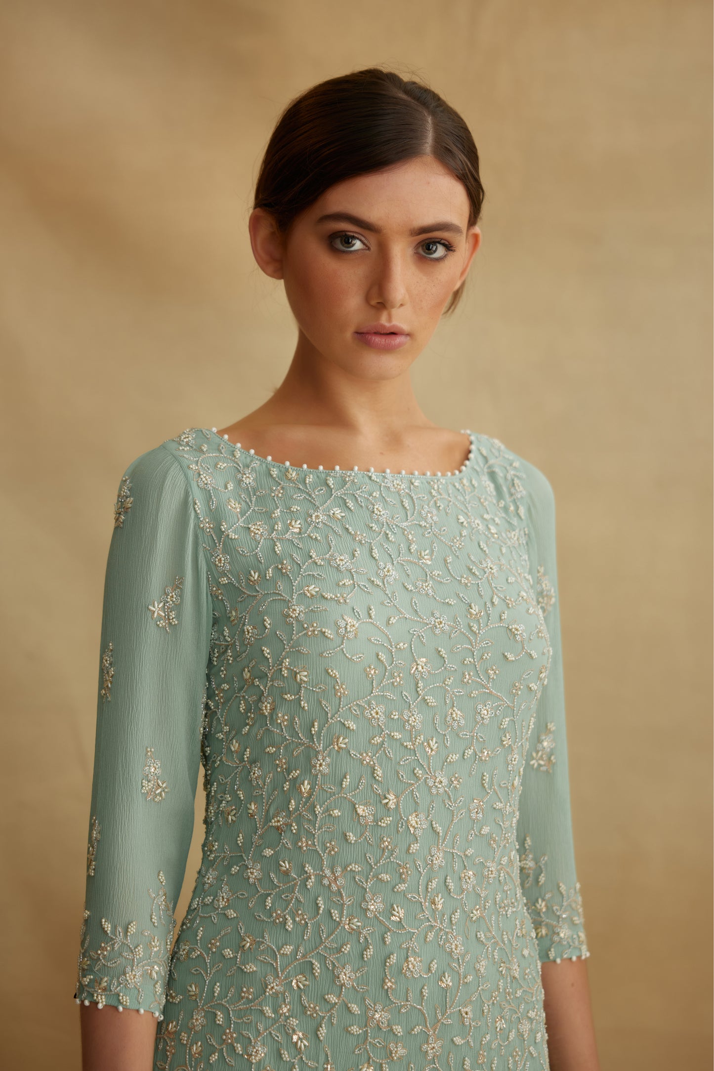 Gharara Set in Thread and Pearls embroidery