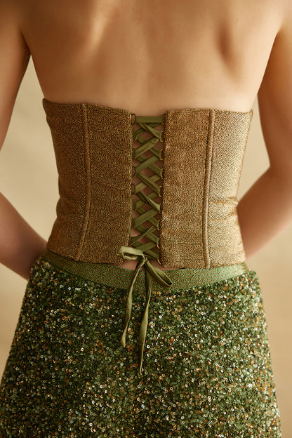 Jacket Set with Sequin Embroidery