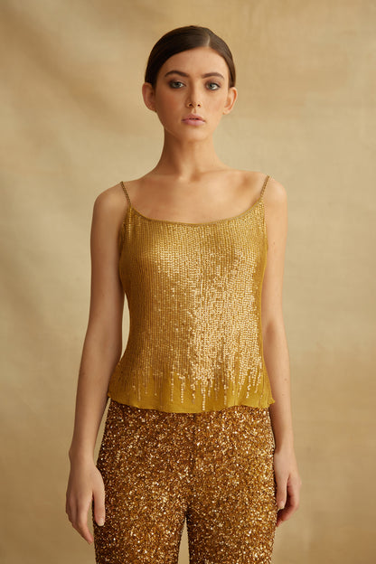 Jacket Set with Sequin Embroidery