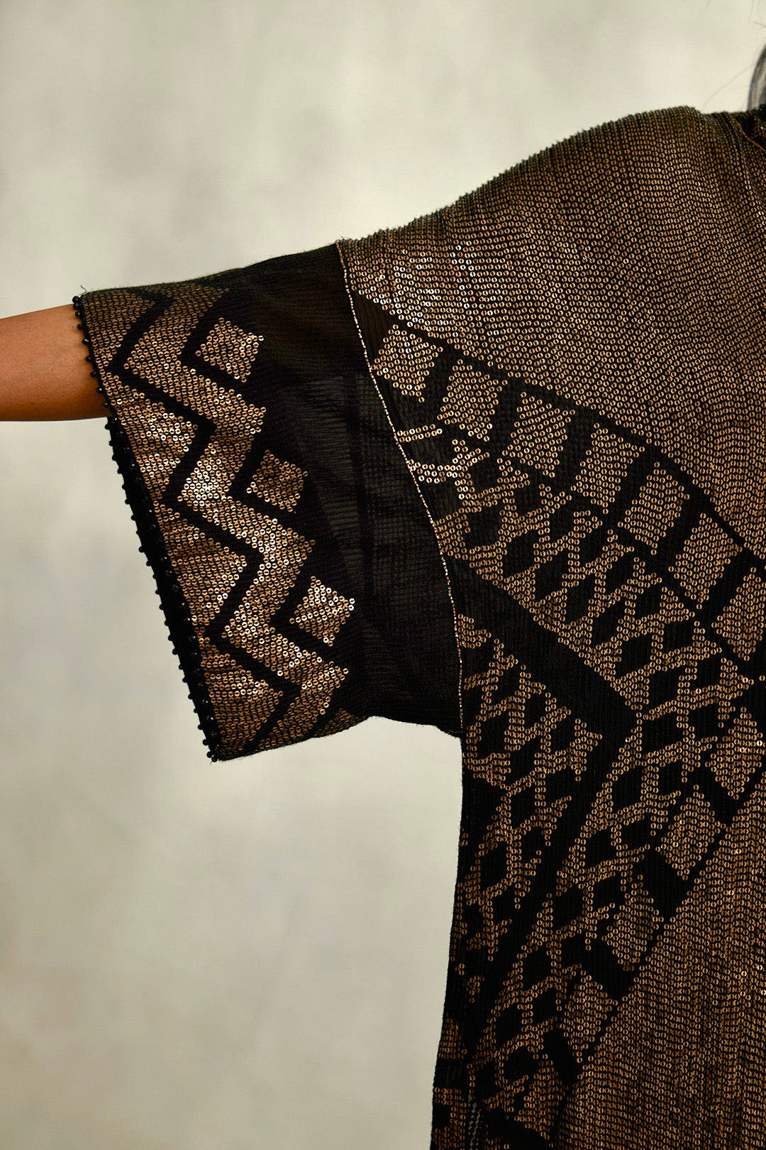 Kaftan Set in Small Sequin Embroidery