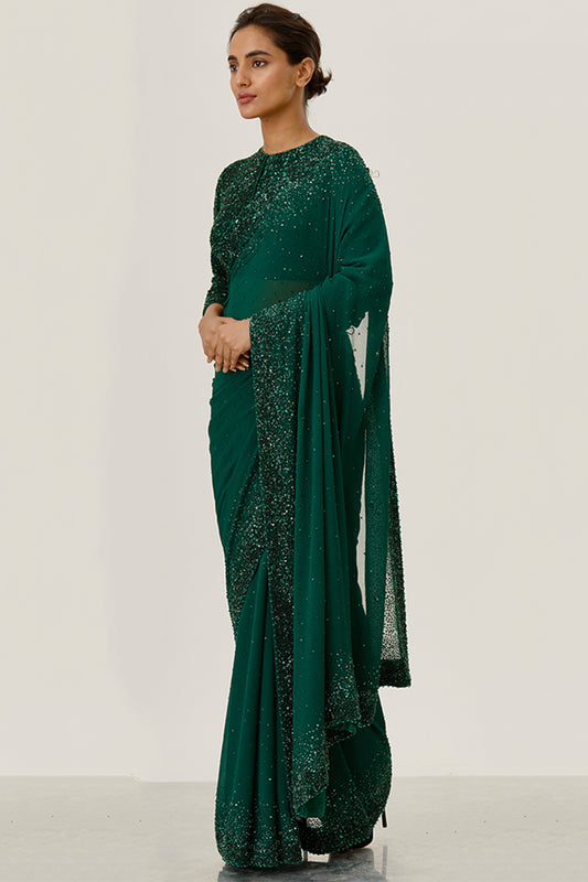 Sari Set with Tonal Sequins embroidery