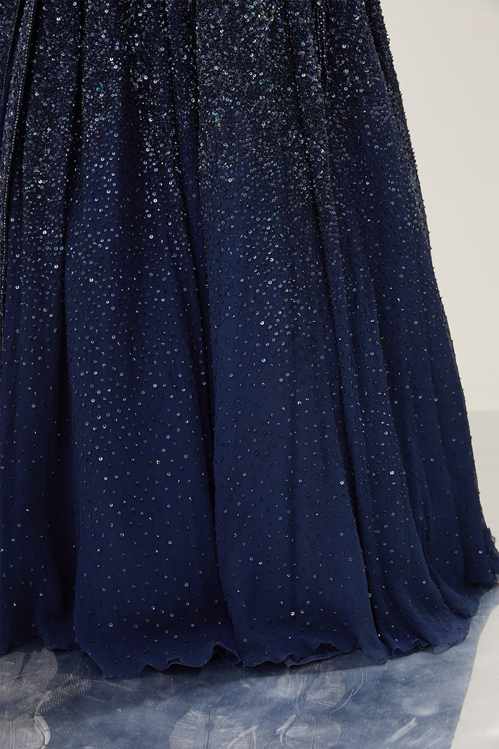Lehenga Set in Tonal Sequin Embroidery