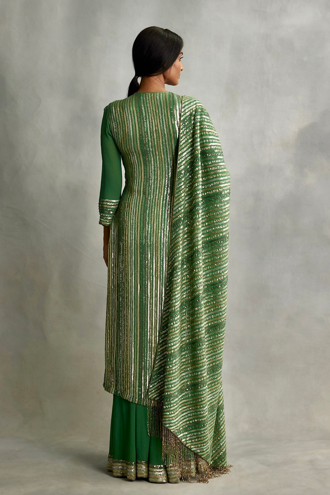 Kurta Set in Mix small sequin embroidery