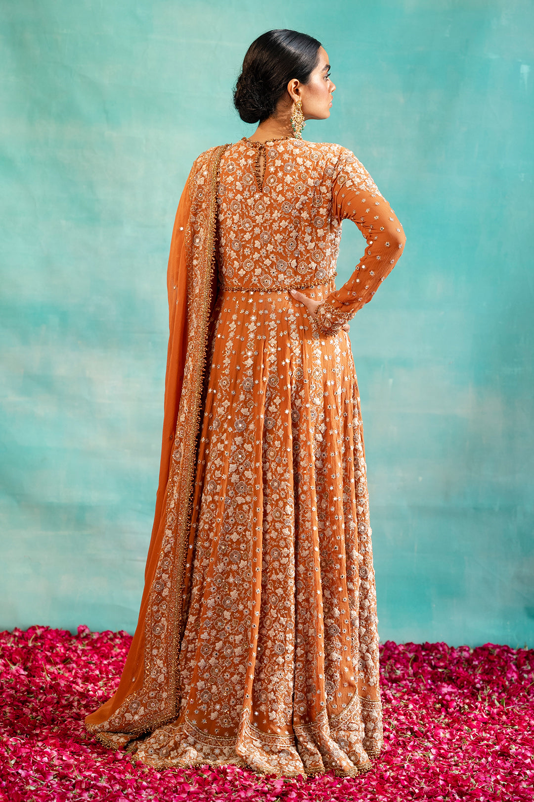 Anarkali Set with Thread & Mirror Embroidery