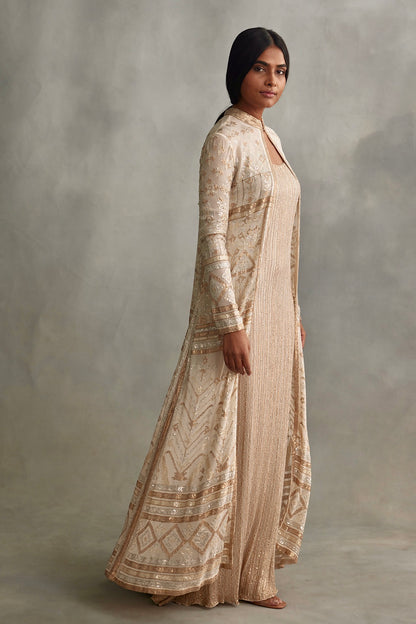 Jacket Set in Small Sequins Embroidery