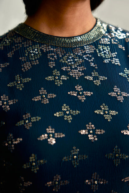 Gharara Set in small sequin embroidery