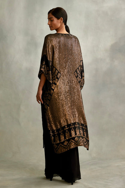 Kaftan Set in Small Sequin Embroidery