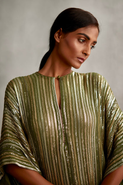 Kaftan Set in Small Sequin Embroidery