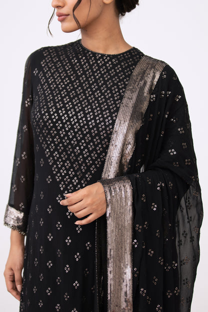 Kurta Set in Bandini Inspired Sequins Embroidery