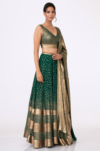 Lehenga Set in Bandini Inspired Sequin Embroidery