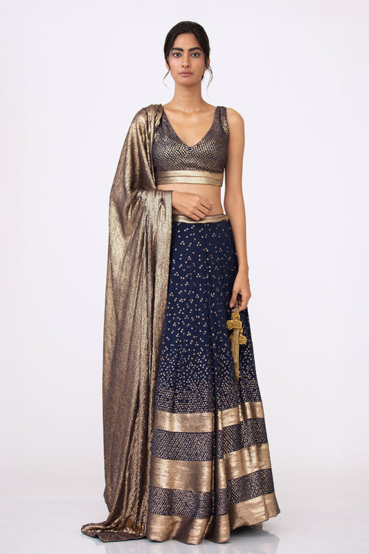 Lehenga Set in Bandini Inspired Sequin Embroidery