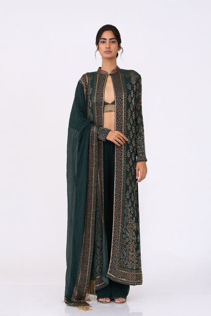 Jacket Set in Intricate Spiral Beadwork embroidery