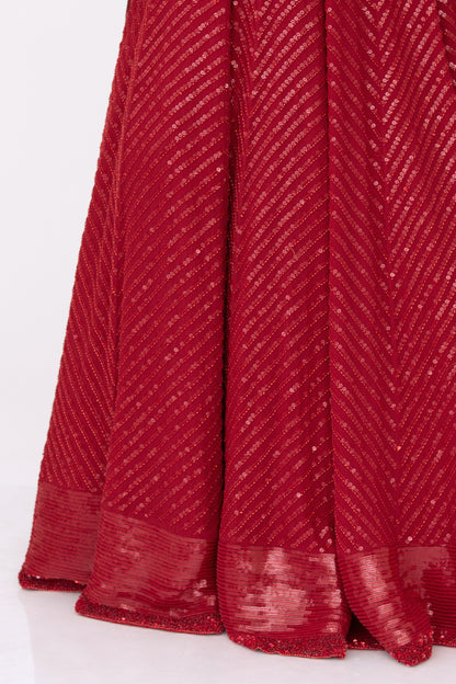 Lehenga Set in Tonal Sequin Embroidery
