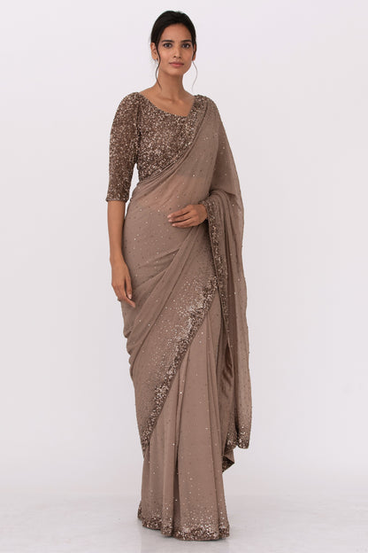 Sari Set with Tonal Sequins embroidery