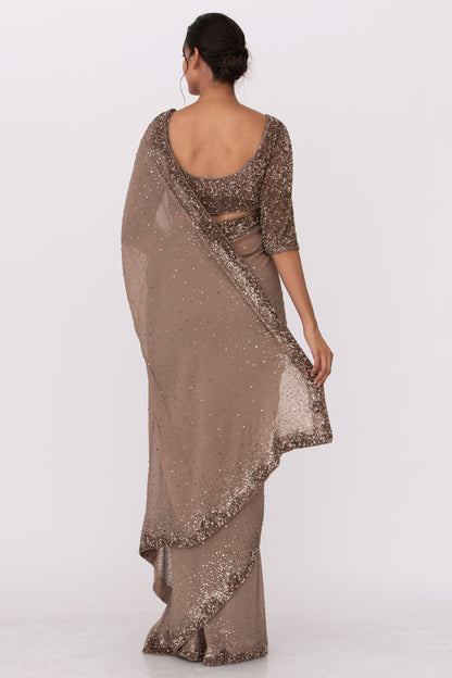 Sari Set with Tonal Sequins embroidery