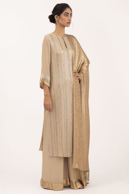 Kurta Set in Sheeted Sequin Embroidery